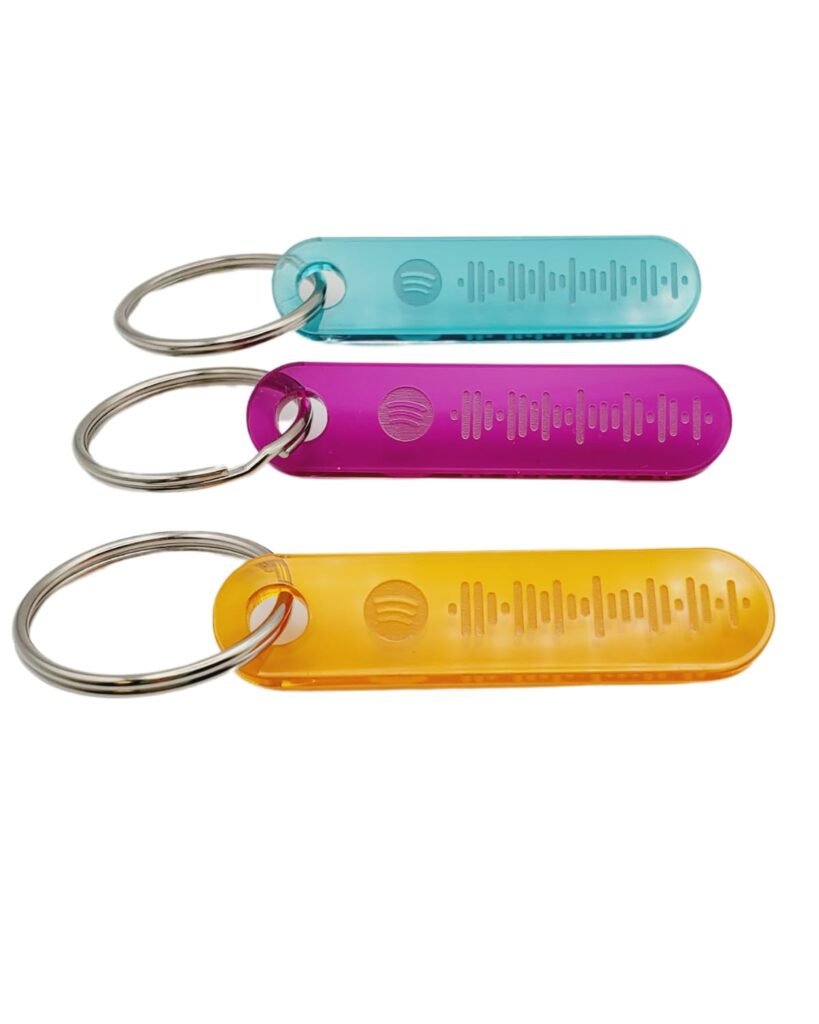 Personalized Gift Spotify song keychain in your Favorite Color Custom Scannable Music Keychain Code Anniversary Gift