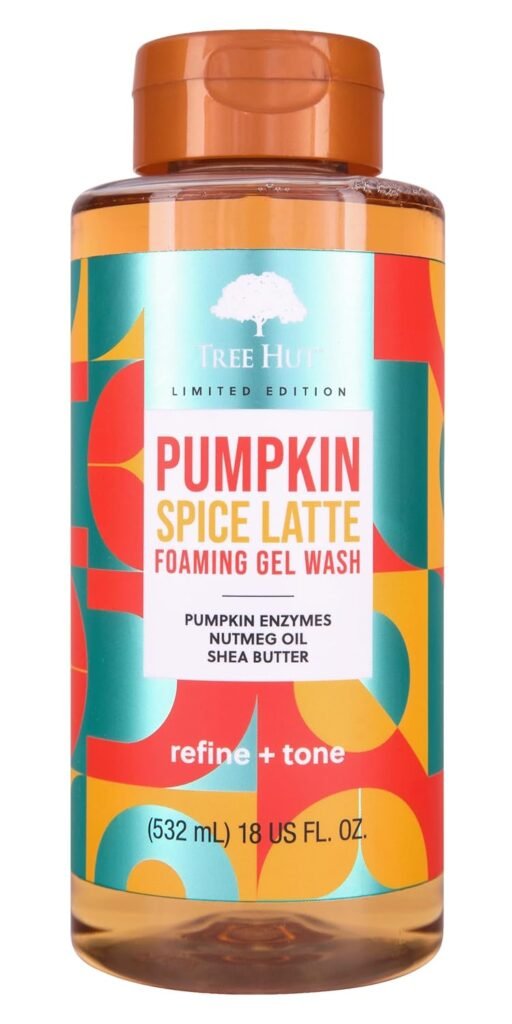 Tree Hut Pumpkin Spice Latte Nourishing  Moisturizing Foaming Gel Wash, 18 oz.