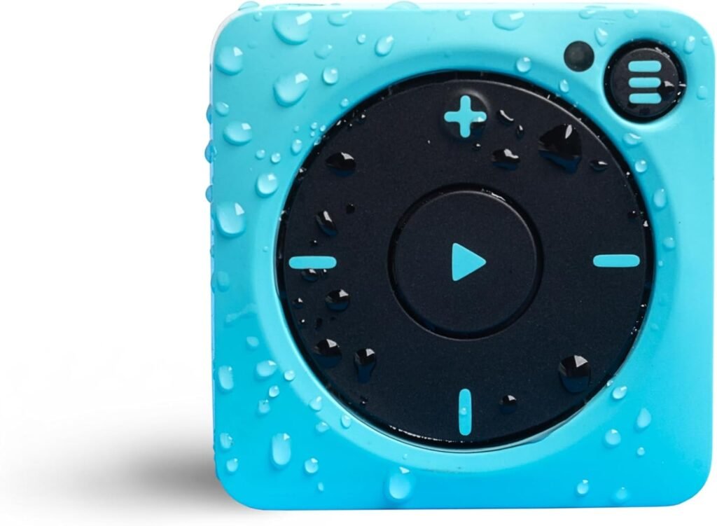 Waterproof Mighty Spotify  Amazon Music Player MP3 by AudioFlood with Waterproof Short Cord Headphones